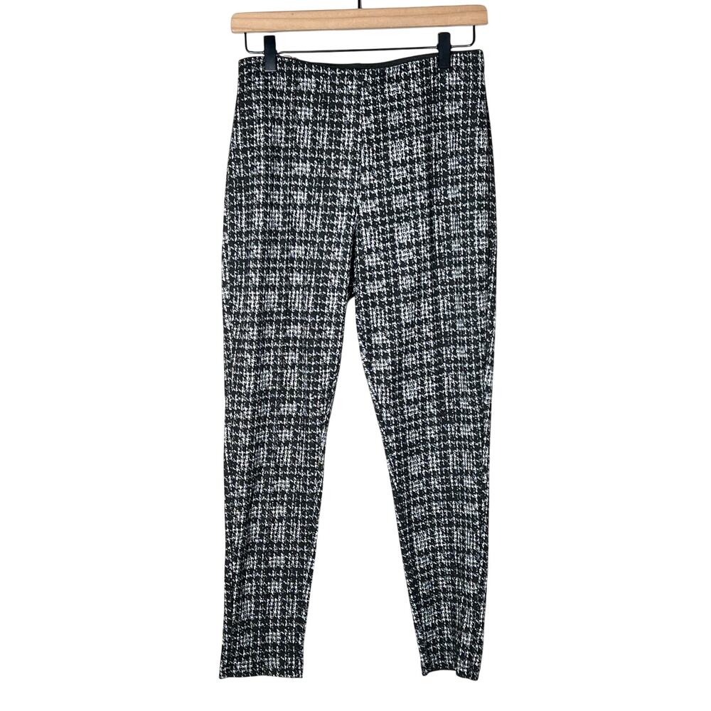 Maze black and white houndstooth casual legging pants size medium M B161